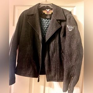 Harley Davidson Gray Women’s Wool Coat Medium